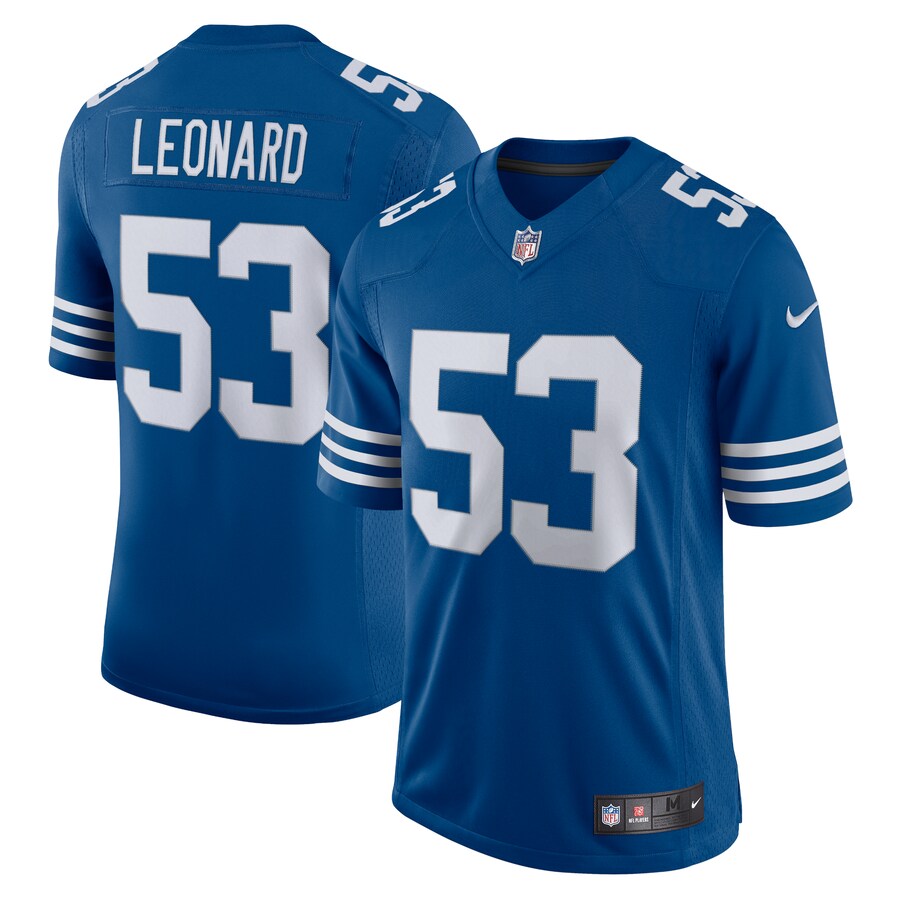 Men's Indianapolis Colts Darius Leonard Nike Royal Alternate Vapor Limited Jersey - ujerseystore