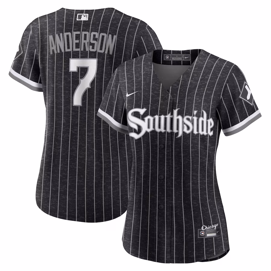 Women's Chicago White Sox Tim Anderson Nike Black City Connect Replica Player Jersey - ujerseystore
