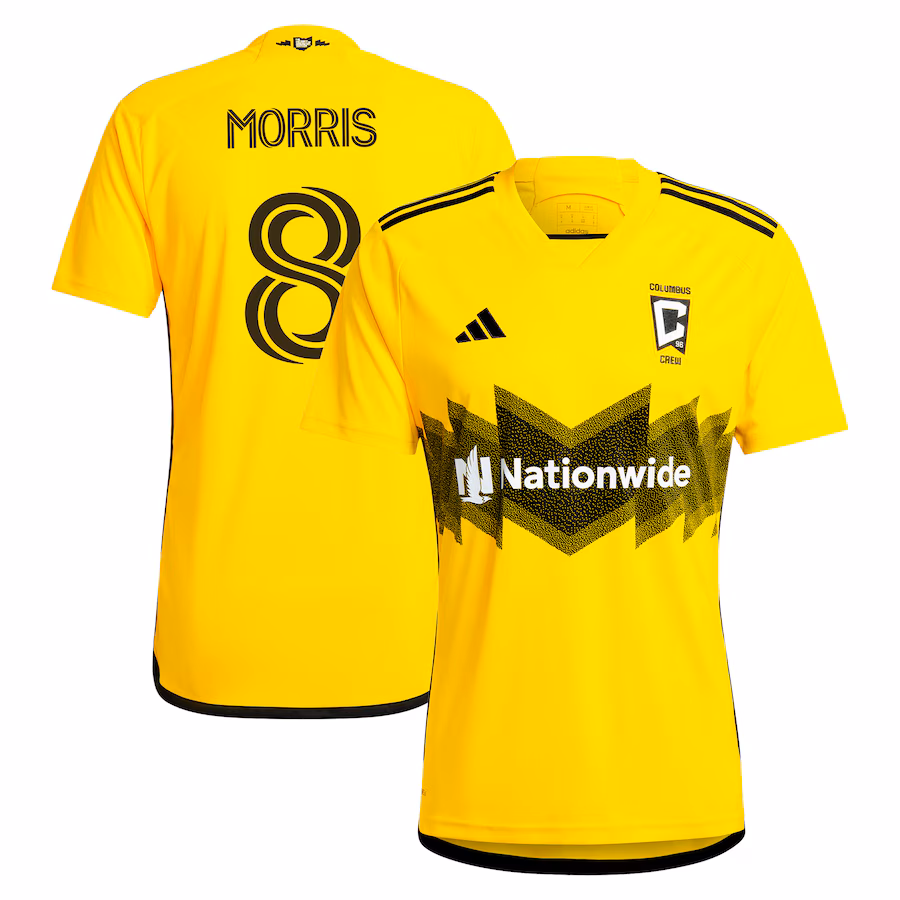 Men's Columbus Crew Aidan Morris adidas Yellow 2024 The Home Kit Replica Player Jersey - ujerseystore