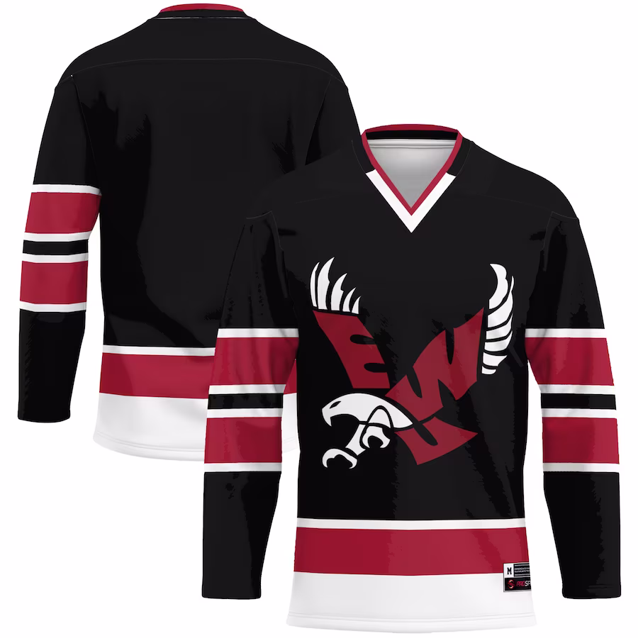 Eastern Washington Eagles GameDay Greats Hockey Jersey - Black - ujerseystore