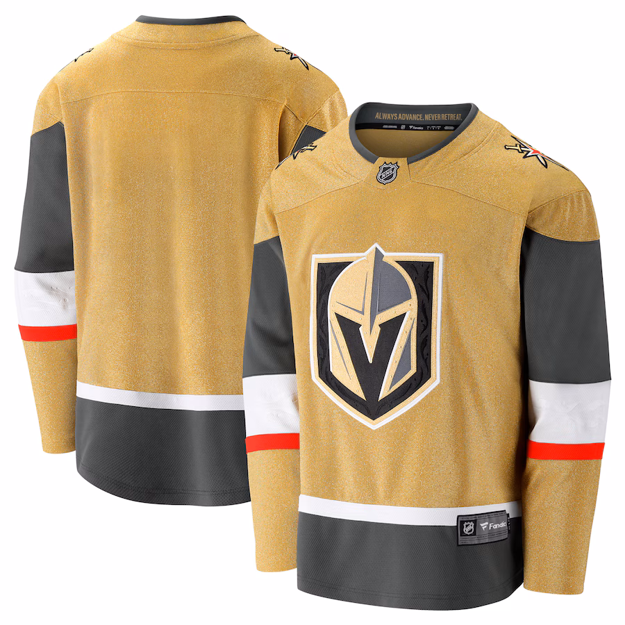 Men's Vegas Golden Knights Fanatics Gold 2020/21 Home Premier Breakaway Jersey - ujerseystore
