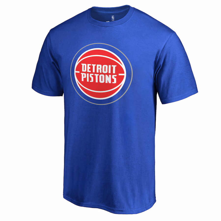 Men's Detroit Pistons Royal Primary Logo 2 T-Shirt - ujerseystore
