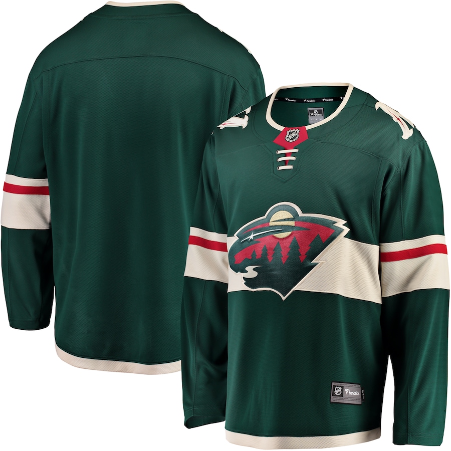 Men's Minnesota Wild Fanatics Green Breakaway Home Jersey - ujerseystore
