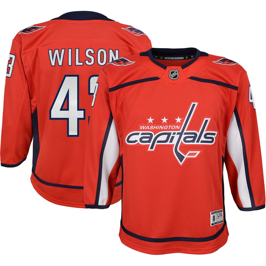 Youth Washington Capitals Tom Wilson Red 2022/23 Premier Player Jersey - ujerseystore