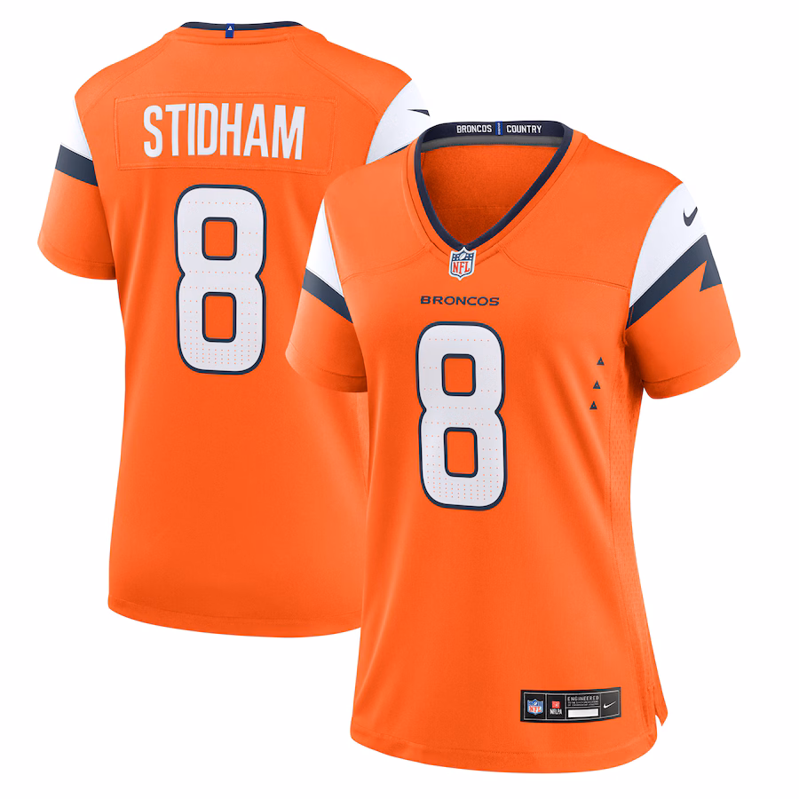 Women's Denver Broncos Jarrett Stidham Nike Orange Team Game Jersey - ujerseystore