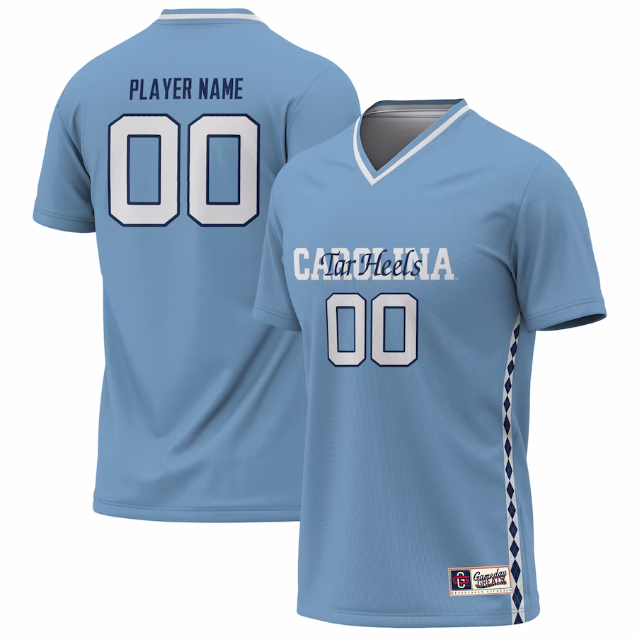 North Carolina Tar Heels GameDay Greats Unisex NIL Pick-A-Player Lightweight Women's Soccer Jersey - Carolina Blue - ujerseystore