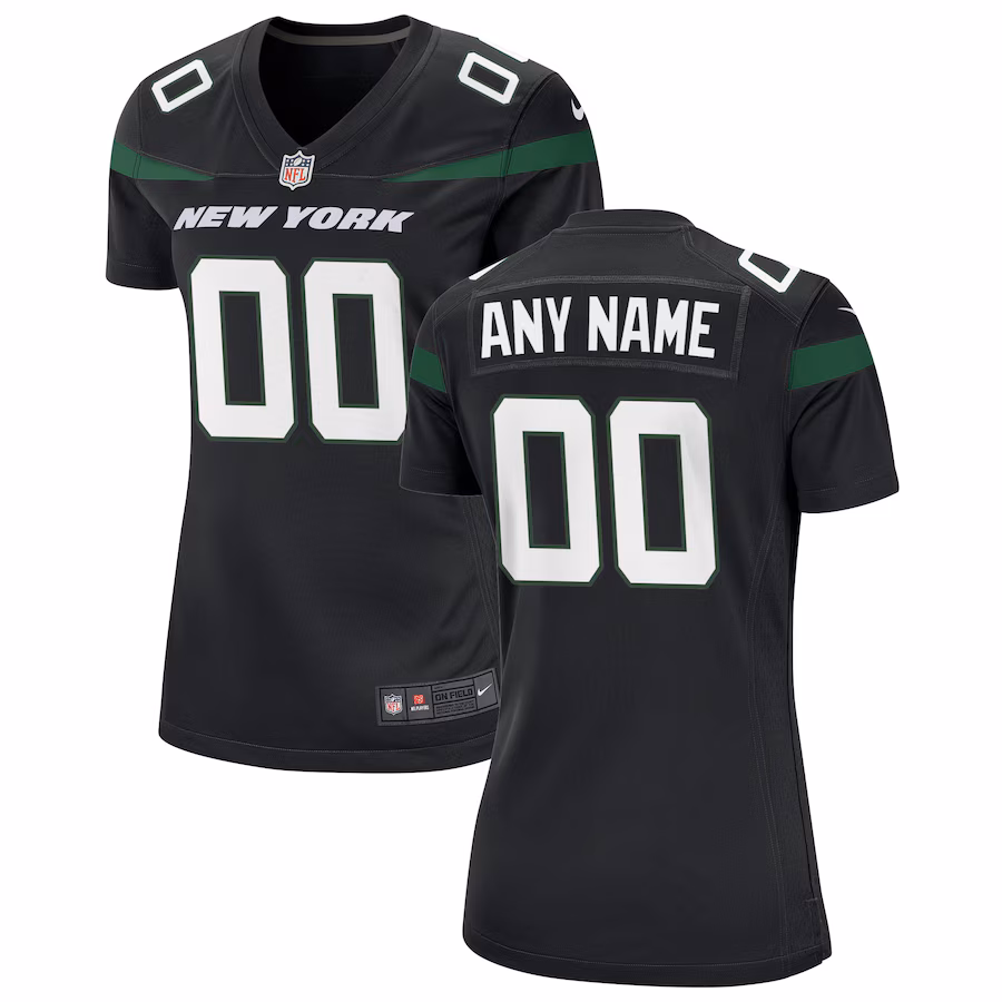 Women's Nike Stealth Black New York Jets Alternate Custom Game Jersey - ujerseystore