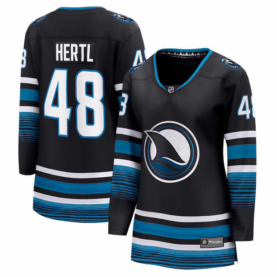 Women's San Jose Sharks Tomas Hertl Fanatics Black Alternate Premier Breakaway Player Jersey - ujerseystore