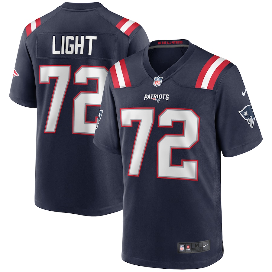 Men's New England Patriots Matt Light Nike Navy Game Retired Player Jersey - ujerseystore