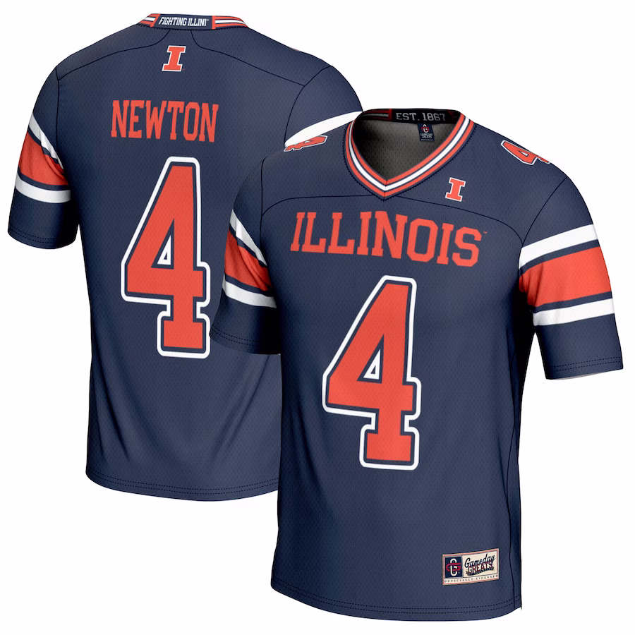 Jer'Zhan Newton Illinois Fighting Illini GameDay Greats NIL Player Football Jersey - Navy - ujerseystore