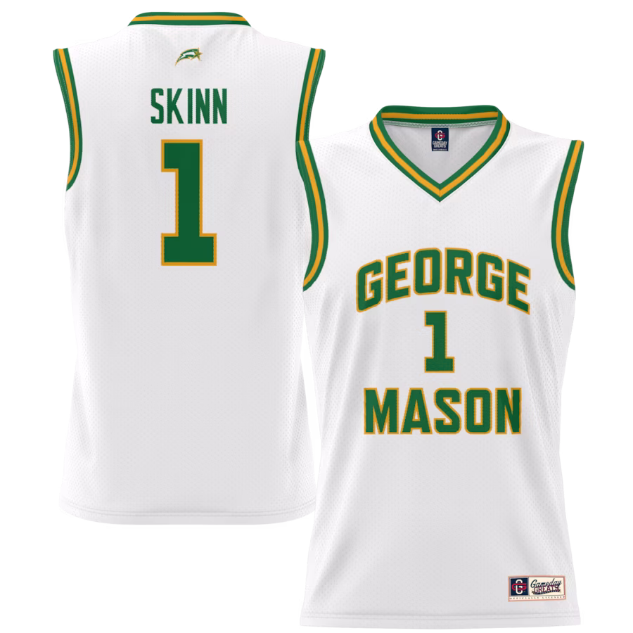#1 George Mason Patriots GameDay Greats Youth Lightweight Basketball Jersey - White - ujerseystore