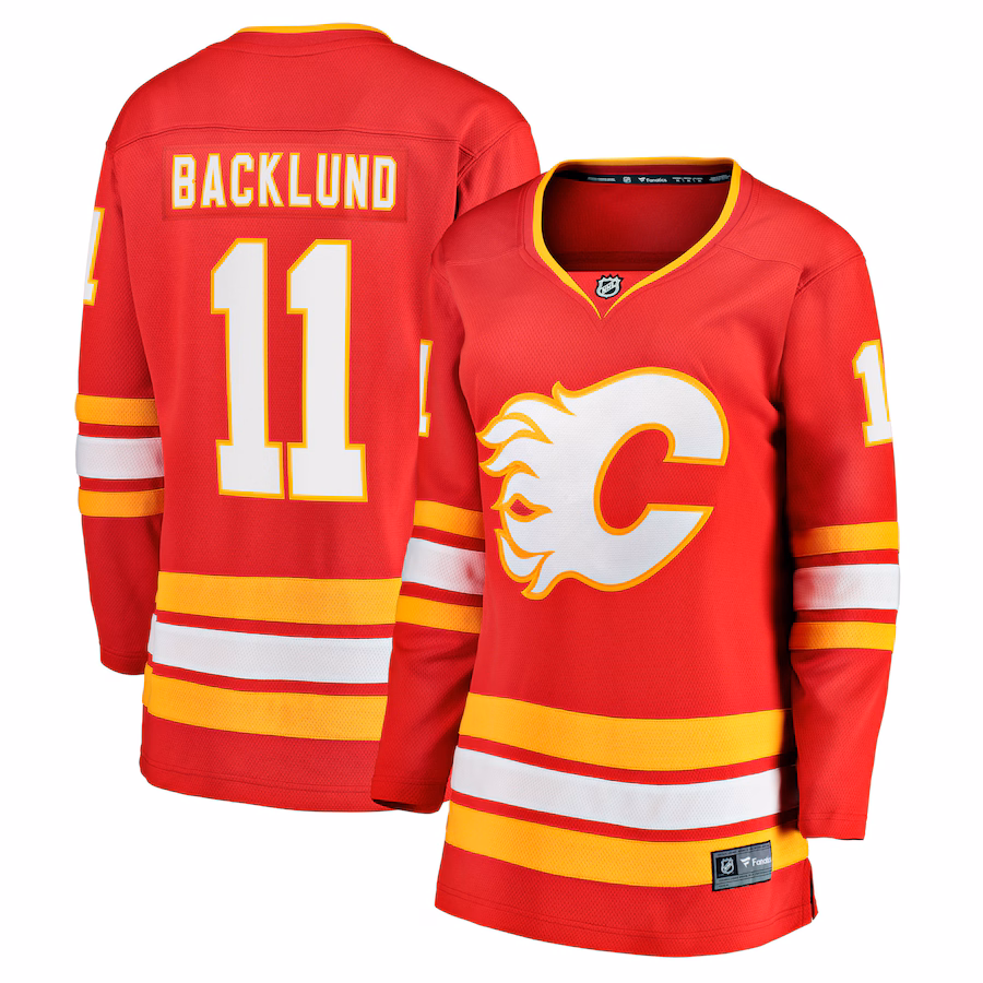 Women's Calgary Flames Mikael Backlund Fanatics Red Home Team Breakaway Player Jersey - ujerseystore