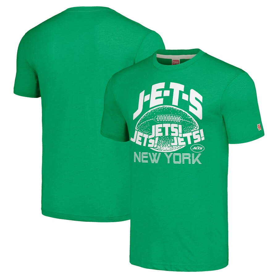 Unisex New York Jets  Homage Green J-E-T-S Tri-Blend T-Shirt - ujerseystore