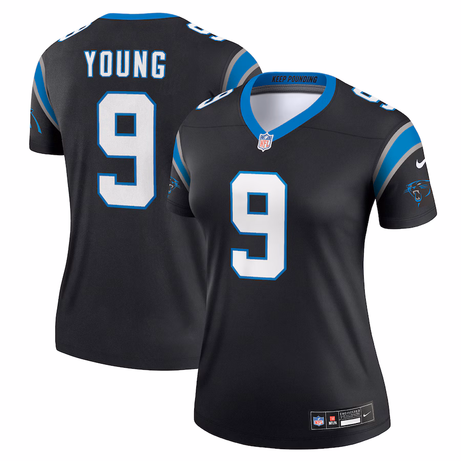 Women's Carolina Panthers Bryce Young Nike Black  Legend Jersey - ujerseystore