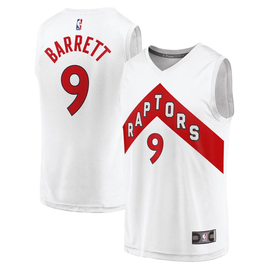 Youth Toronto Raptors RJ Barrett Fanatics White Fast Break Player Jersey - Association Edition - ujerseystore