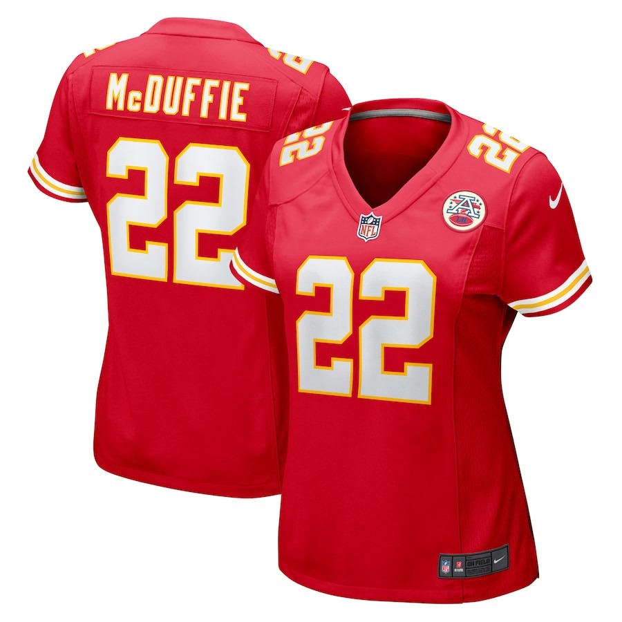 Women's Kansas City Chiefs Trent McDuffie Nike  Red  Game Jersey - ujerseystore