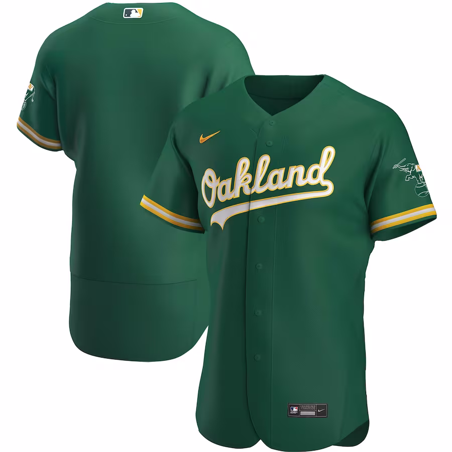Men's Oakland Athletics Nike Kelly Green Authentic Team Jersey - ujerseystore