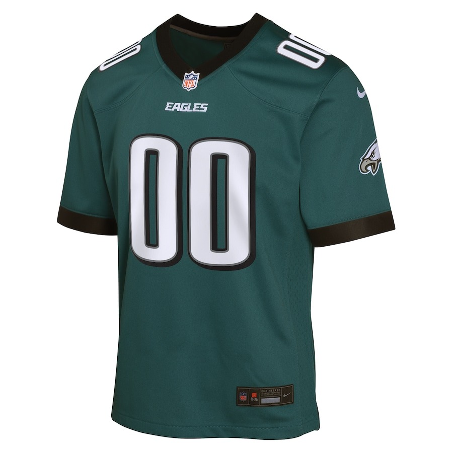 Youth Philadelphia Eagles Nike Midnight Green Custom Game Jersey - ujerseystore