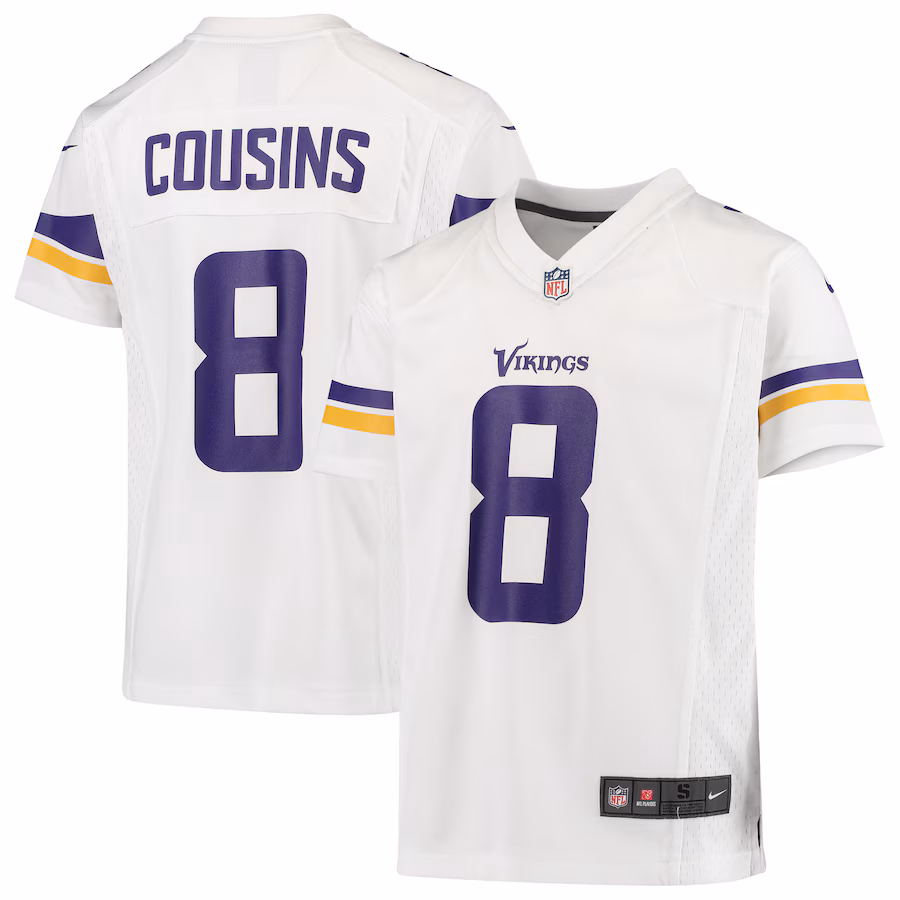 Youth Minnesota Vikings Kirk Cousins Nike White Game Jersey - ujerseystore
