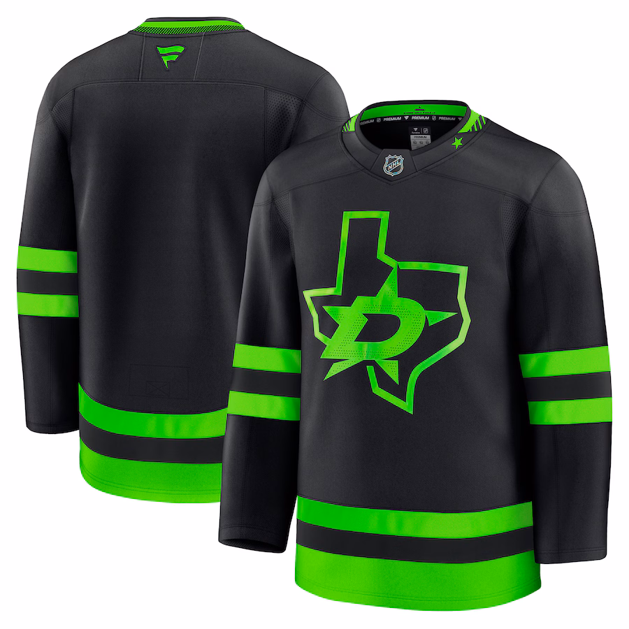 Men's Dallas Stars Fanatics Black Alternate Premium Jersey - ujerseystore