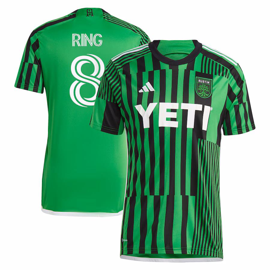 Men's Austin FC Alexander Ring adidas Green 2024 Las Voces Kit Replica Player Jersey - ujerseystore