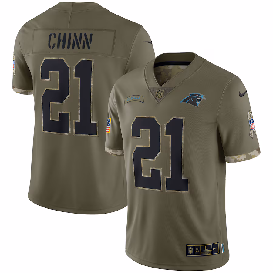 Men's Carolina Panthers Nike Olive 2022 Salute To Service Limited Jersey - ujerseystore