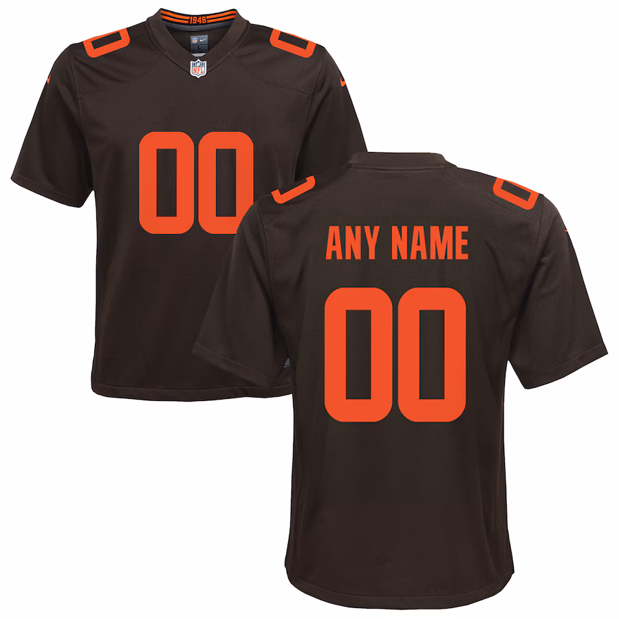 Youth Cleveland Browns Nike Brown Alternate Custom Game Jersey - ujerseystore