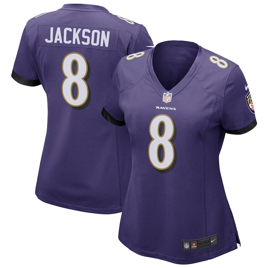 Women's Nike Lamar Jackson Purple Baltimore Ravens Game Jersey - ujerseystore