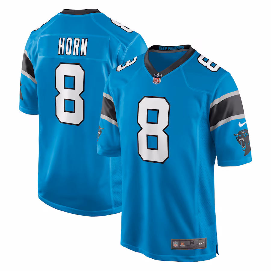 Men's Carolina Panthers Jaycee Horn Nike Blue Game Jersey - ujerseystore