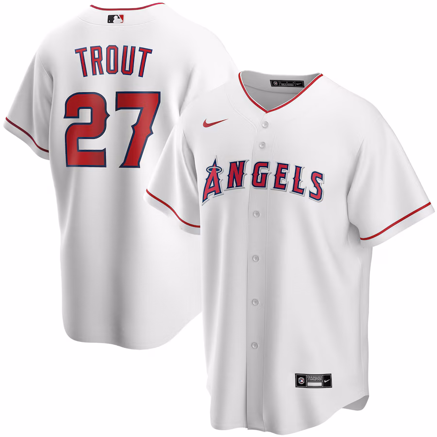Youth Los Angeles Angels Mike Trout Nike White Alternate Replica Player Jersey - ujerseystore