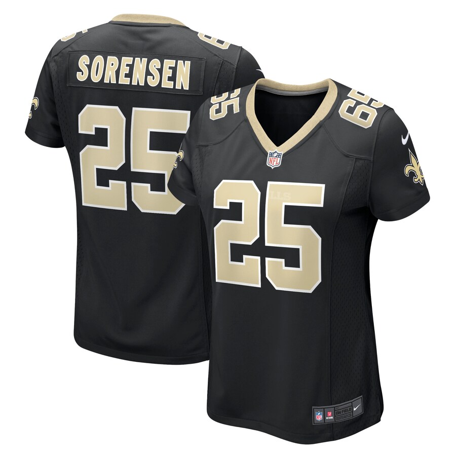 Women's New Orleans Saints Daniel Sorensen Nike Black Game Player Jersey - ujerseystore