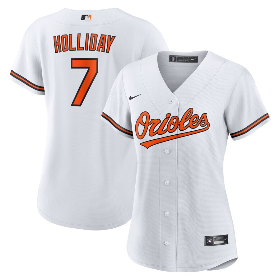 Women's Baltimore Orioles Jackson Holliday Nike White Home Replica Player Jersey - ujerseystore