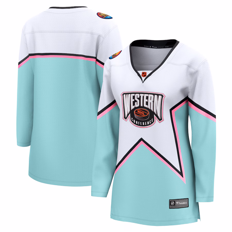 Women's Fanatics White NHL All-Star Game Western Conference Breakaway Jersey - ujerseystore