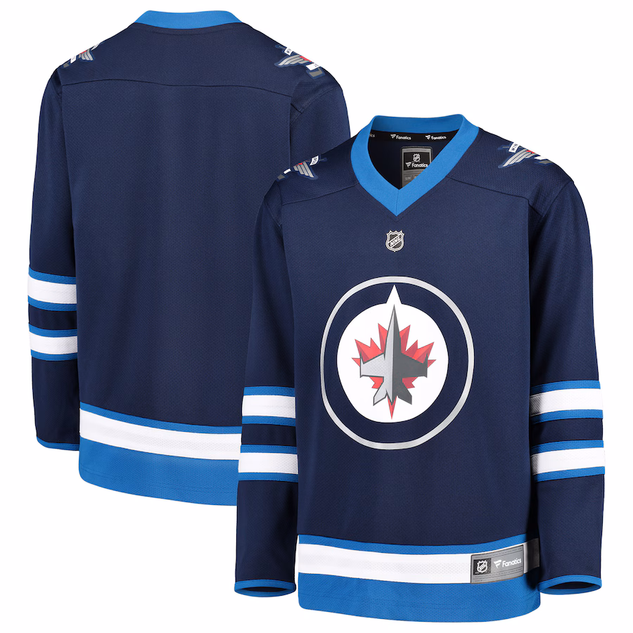 Youth Winnipeg Jets Fanatics Blue Home Replica Blank Jersey - ujerseystore