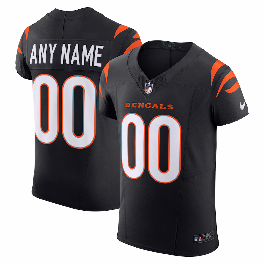 Men's Cincinnati Bengals Nike Black Team Vapor F.U.S.E. Elite Custom Jersey - ujerseystore