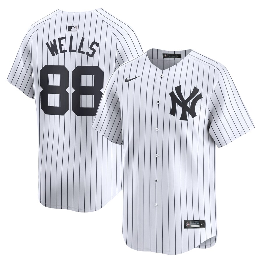 Men's New York Yankees Austin Wells Nike White Home Limited Player Jersey - ujerseystore