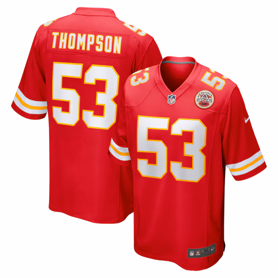 Men's Kansas City Chiefs BJ Thompson Nike Red Game Jersey - ujerseystore