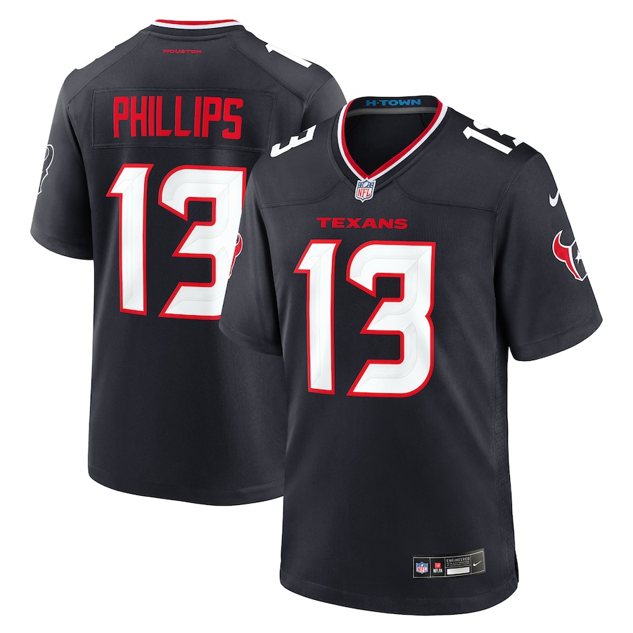 Men's Houston Texans DelShawn Phillips Nike  Navy Team Game Jersey - ujerseystore