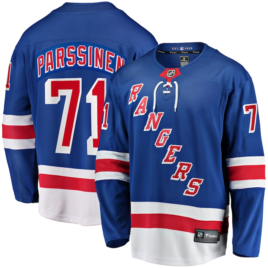 Men's New York Rangers Juuso Parssinen Fanatics Blue Home Breakaway Jersey - ujerseystore