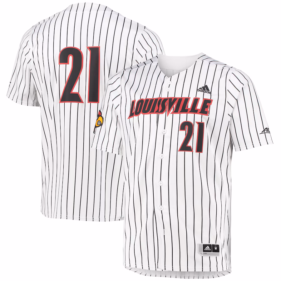 Men's adidas White Louisville Cardinals Replica Baseball Jersey - ujerseystore