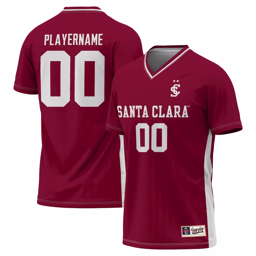 Santa Clara Broncos GameDay Greats Unisex NIL Pick-A-Player Lightweight Women's Soccer Jersey - Maroon - ujerseystore