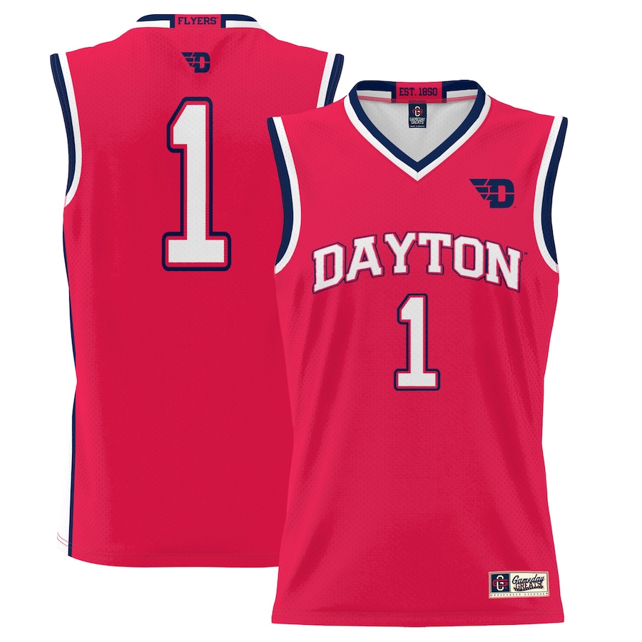 #1  Dayton Flyers GameDay Greats  Lightweight Basketball Jersey - Red - ujerseystore