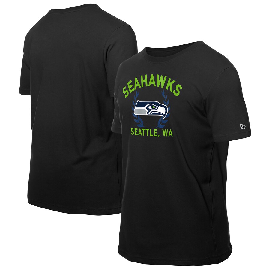 Men's Seattle Seahawks New Era Black 2025 NFL Draft T-Shirt - ujerseystore