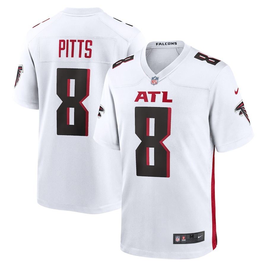 Men's Atlanta Falcons Kyle Pitts Nike White Game Player Jersey - ujerseystore