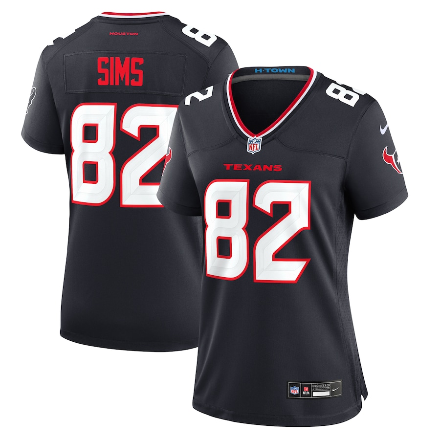 Women's Houston Texans Steven Sims Nike  Navy Team Game Jersey - ujerseystore