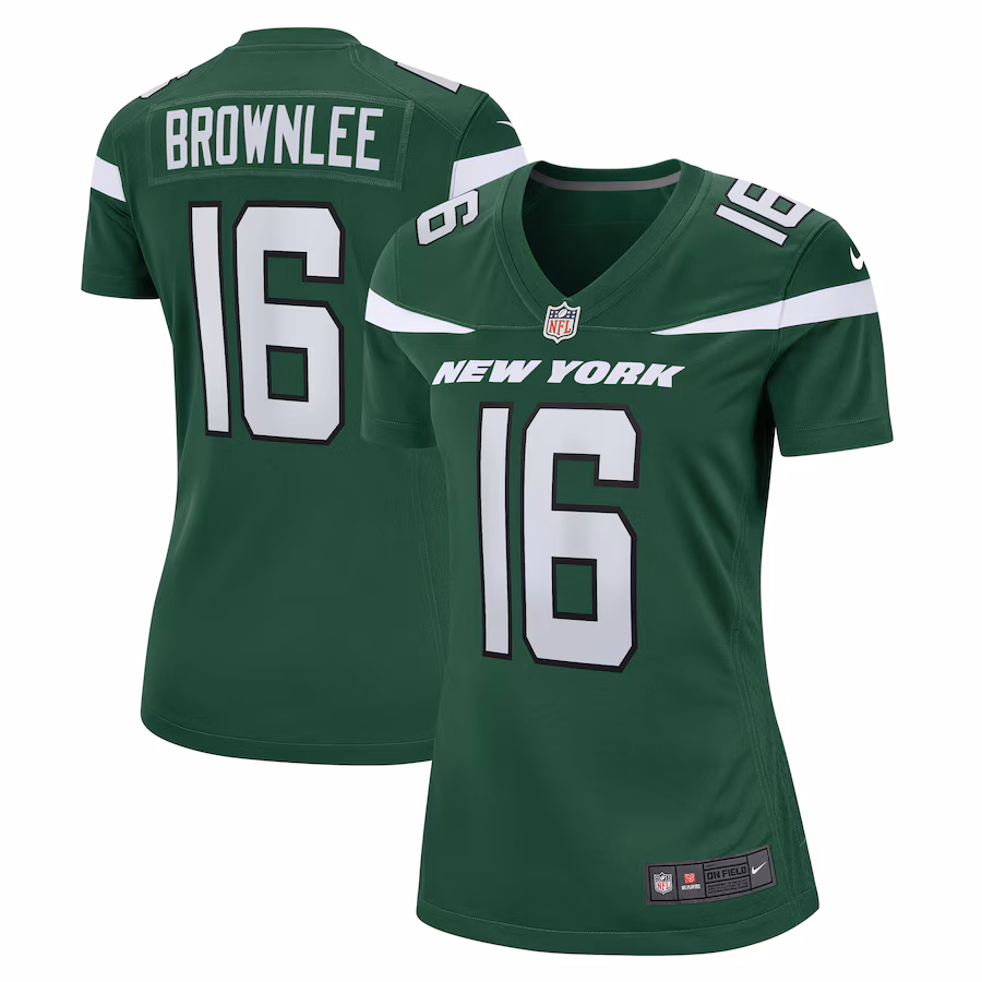 Women's New York Jets Jason Brownlee Nike Gotham Green  Game Jersey - ujerseystore
