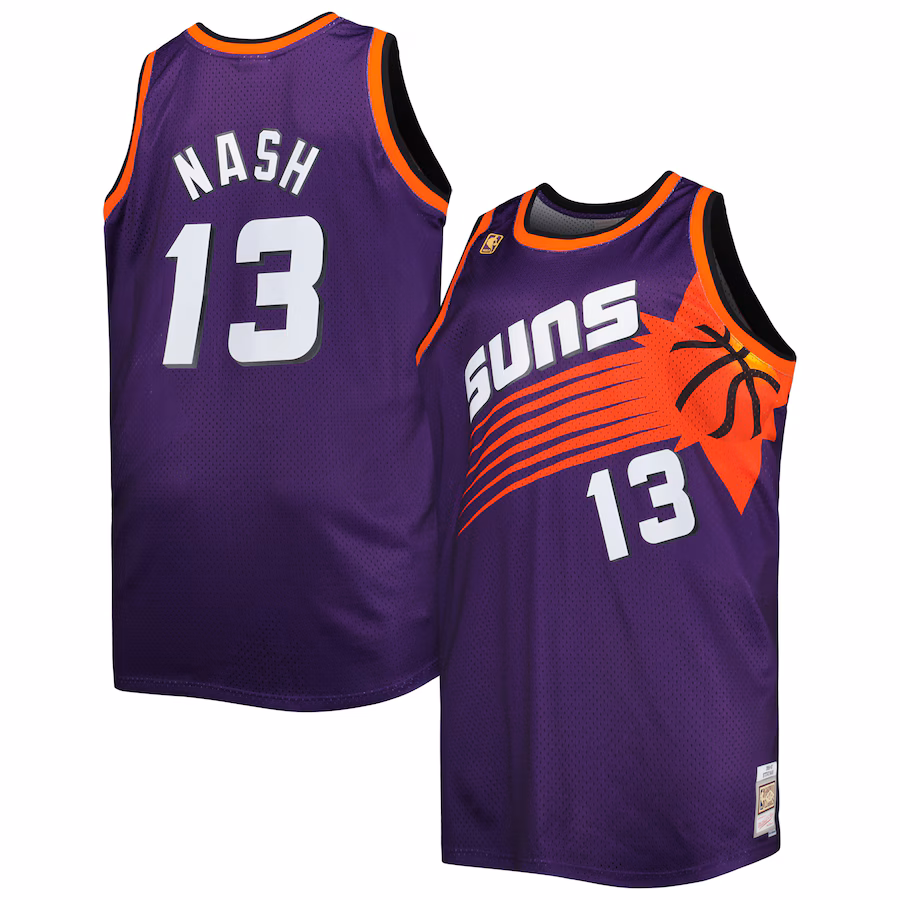 Men's Phoenix Suns Steve Nash Mitchell & Ness Purple Big & Tall Hardwood Classics 1996-97 Swingman Jersey - ujerseystore