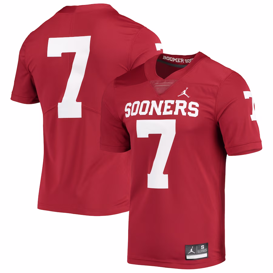 #7 Oklahoma Sooners Jordan Brand Team Limited Jersey - Crimson - ujerseystore
