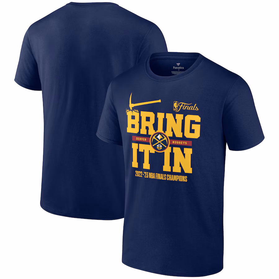 Men's Denver Nuggets  Fanatics Navy 2023 NBA Finals Champions Hometown Originals Half Court T-Shirt - ujerseystore