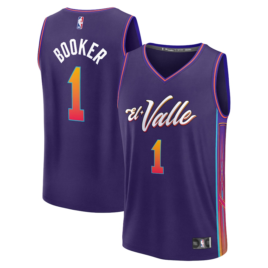 Men's Phoenix Suns Devin Booker Fanatics Purple Fast Break Jersey - City Edition - ujerseystore